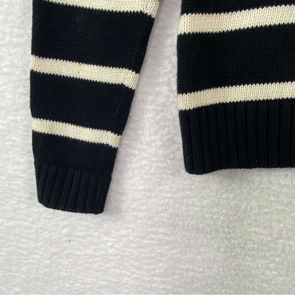 Lauren Ralph Lauren blk & wht boating yachting equestrian sweater. Size Medium - Picture 10 of 12